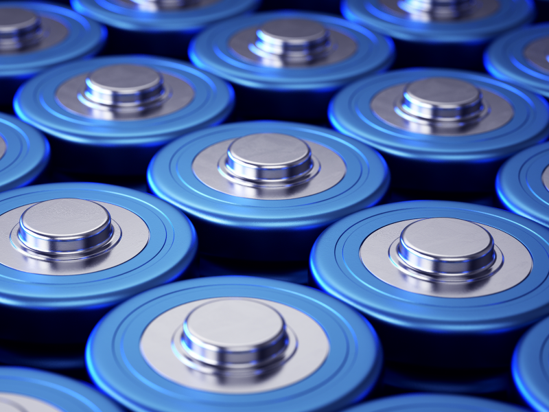 Image of a lithium battery array
