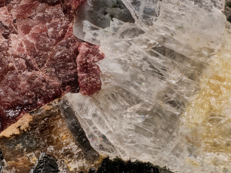 Magnified image of rare earth minerals
